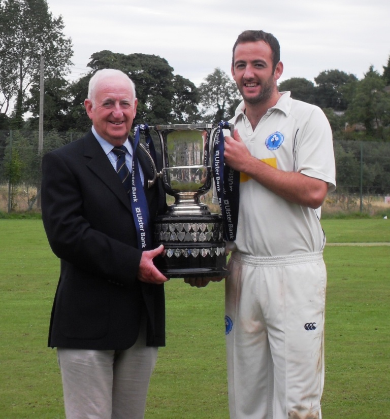 Neil Gill receives the Section 1 trophy from NCU Vice President Billy Boyd